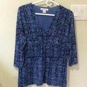 LIZ CLAIBORNE 3/4 sleeve BLOUSE